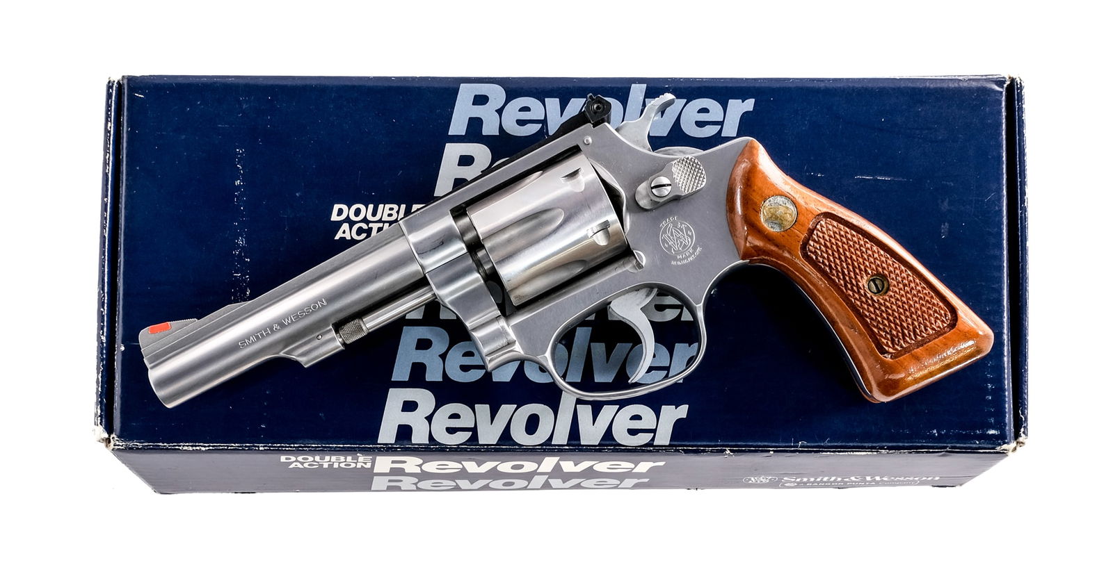 Smith & Wesson SS Model 63 No Dash .22 Revolver: Description Smith & Wesson model 63 double action revolver chambered in .22 LR. This NO DASH variation features a 4" barrel with ramp front blade and micrometer adjustable rear sight, stainless steel