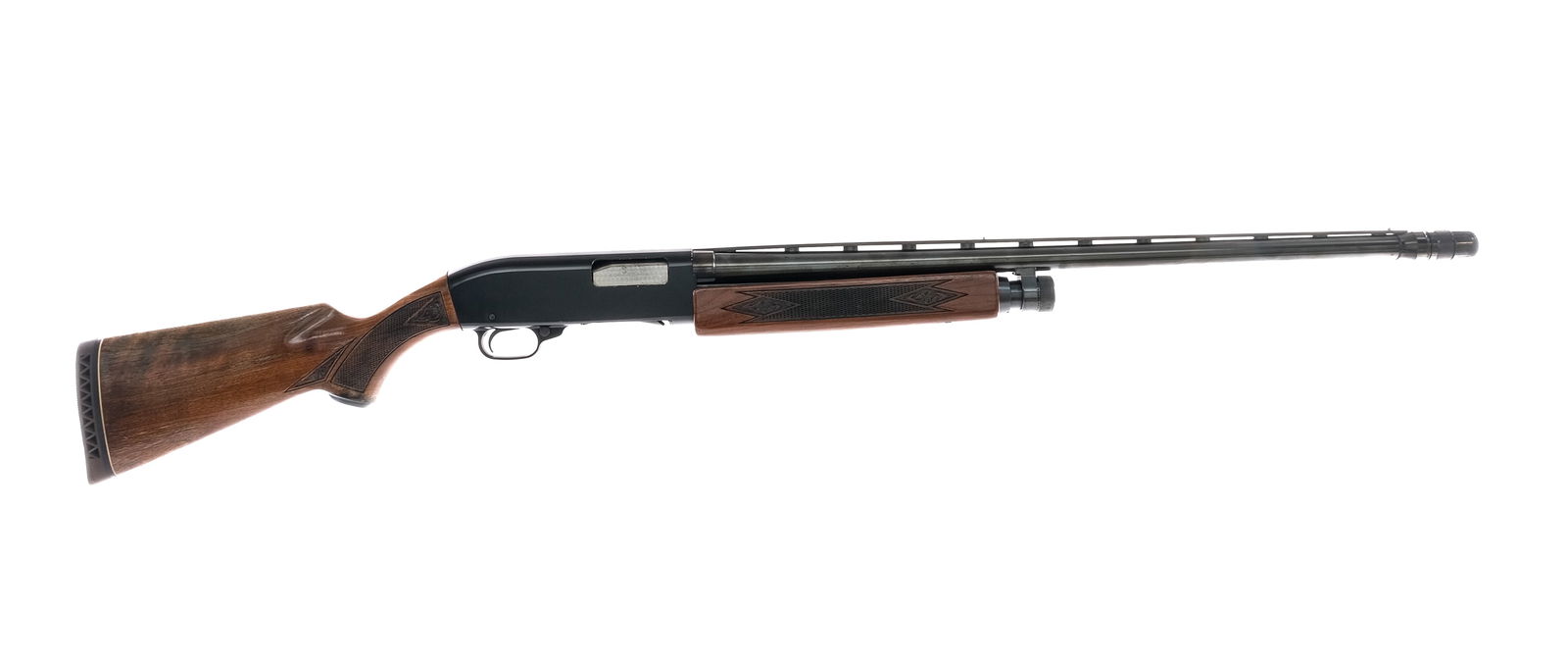 Sears & Roebuck M-200 Ted Williams 12Ga Shotgun: Description Sears & Roebuck Model 200 Ted Williams in 12 gauge 2 3/4" with a four round capacity and a 26" top rib vented barrel. The barrel has a adjustable choke device. Rubber butt pad. Checkered w