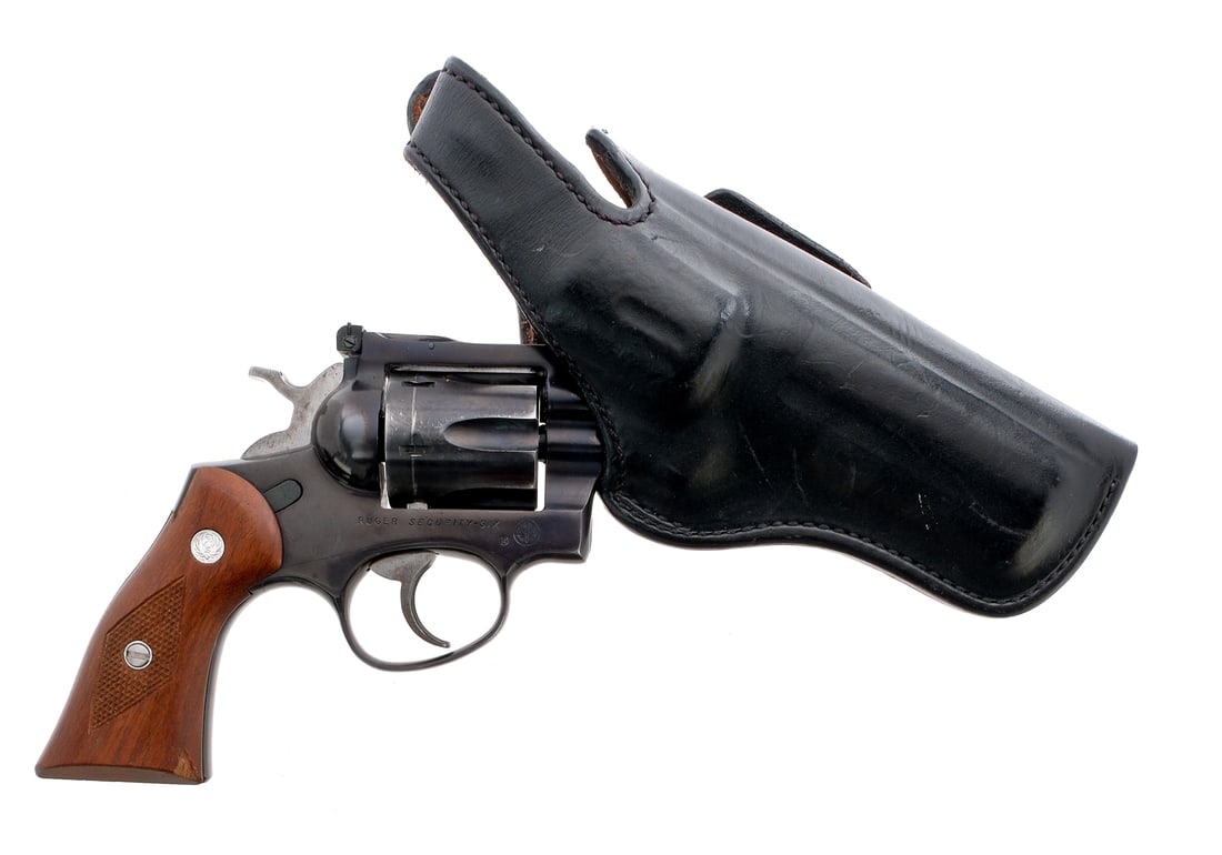 First Year Ruger Security Six .357 Mag Revolver: Description Ruger Security-Six chambered in .357 Magnum with a six-shot cylinder and a 4" barrel. Manufactured in the first year of production in 1972, with serial number 150-20712. Blued barrel, fram