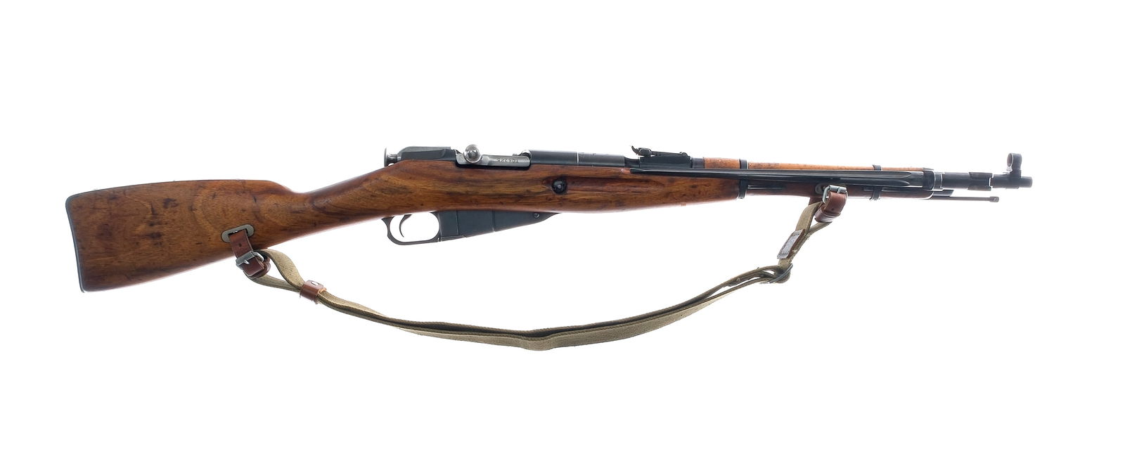 Chinese Mosin Type 53 7.62x54R Bolt Action Rifle: Description Chinese Type 53 Carbine Mosin type bolt action rifle chambered in 7.62x54R with a 20" barrel and a 5 round integral magazine. Factory 296 proof mark on barrelFeatures blued steel construct