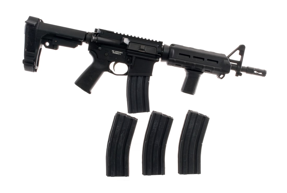 Palmetto State Armory PA-15 5.56 Other: Description ***UPDATE*** The four magazines that are included are ten round magazines not thirty.... Palmetto State Armory PA-15 chambered in 5.56x45mm with ten, thirty round removable magazines and a