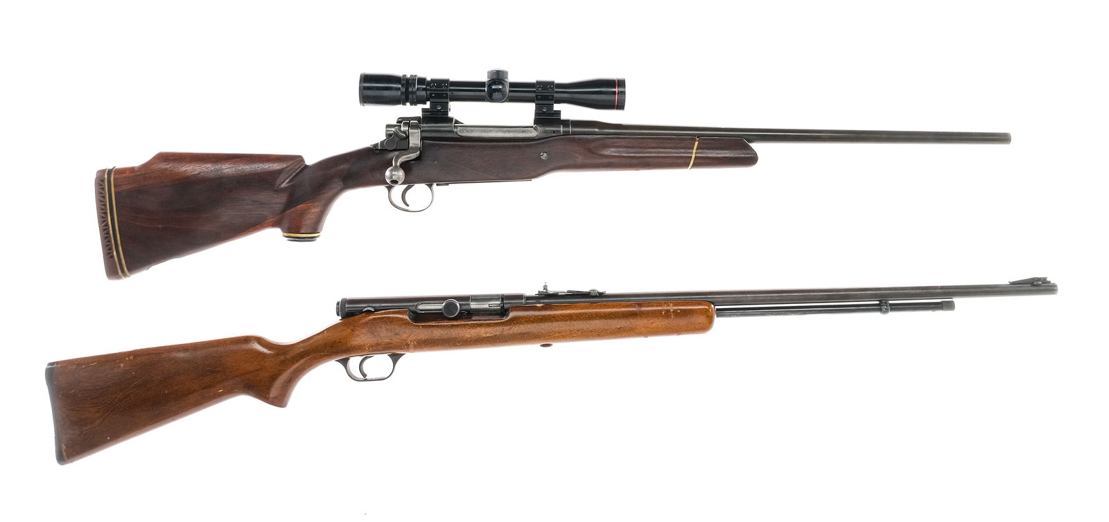 Remington / J. Stevens 2 Piece Estate Rifle Lot: Description This lot is for two rifles, one J. Stevens and one Remington. J. Stevens/Springfield Model 87A in .22 Short, Long or Long Rifle with a varied capacity and a 24" barrel. Monte Carlo style w