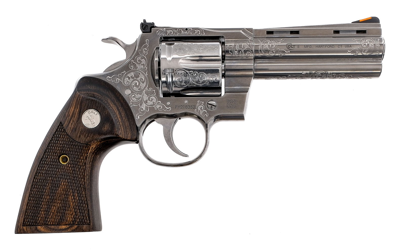 Colt Python Custom Shop Engraved .357 Revolver Auction