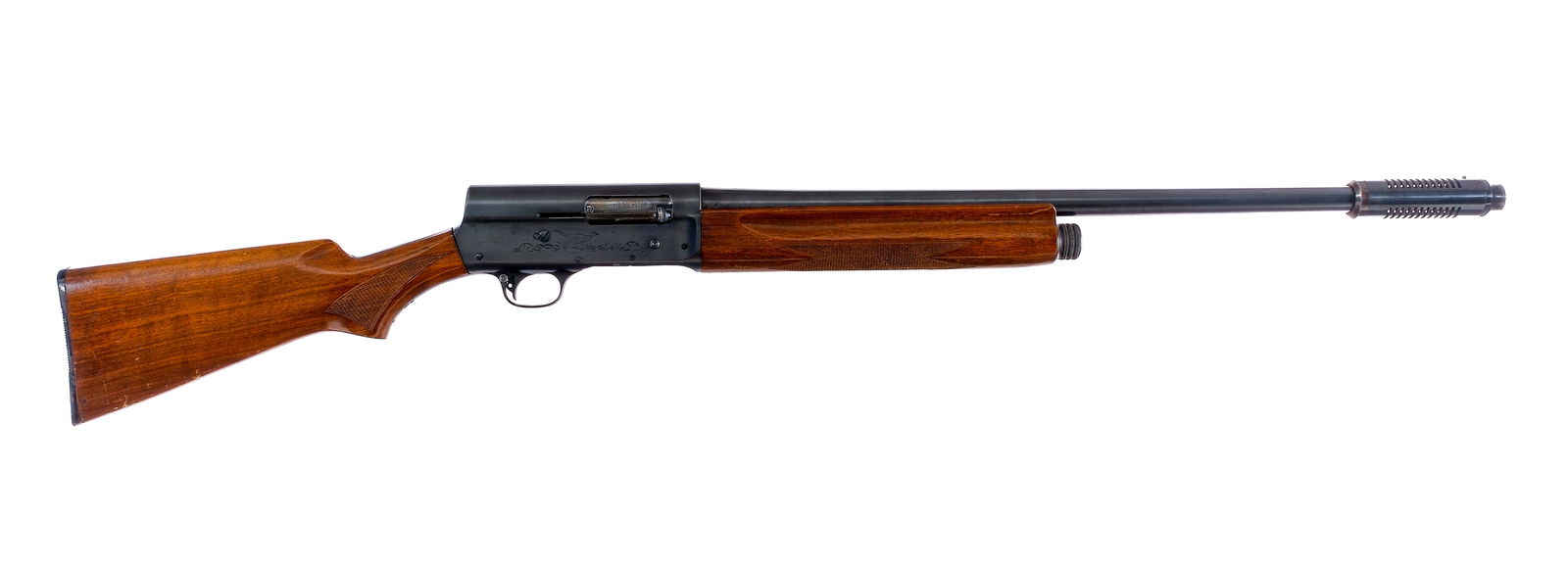 U.S. Marked Remington Model 11 12 Gauge: Description U.S. marked Remington model 11 12 gauge autoloading shotgun chambered for 2-3/4" shells. This example with serial number 475466 and dating to 1943 features a 22" barrel choked CYL with fit