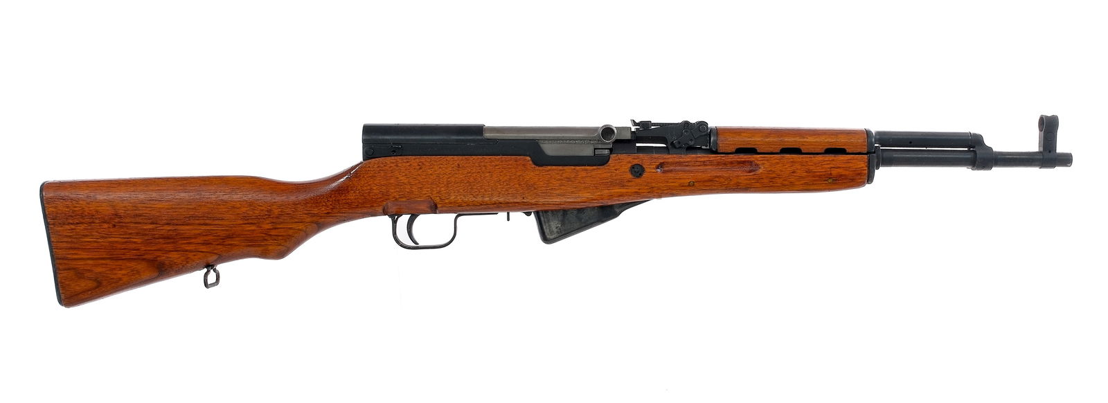 Chinese Norinco SKS 7.62x39 Semi Auto Rifle: Description Norinco SKS chambered in 7.62x39mm with a ten round integral hinged magazine and a 16.5" barrel. Manufactured in China with factory [0144] stamp, and imported by KSI, marked on the right s