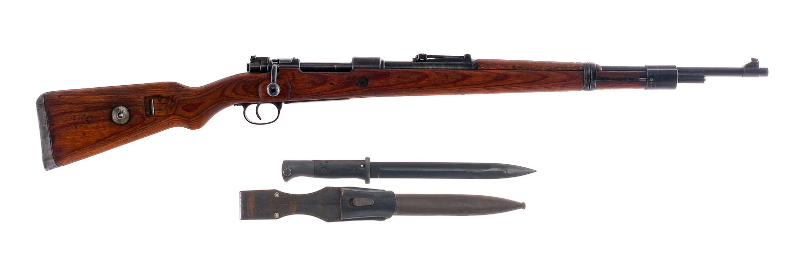 Gustloff Werke K98 8mm Mauser Bolt Action Rifle: Description ***UPDATE*** Included is the original stock with a duffle cut in the grip from being brought back after the war... Gustloff Werke (bcd) K98K Kriegsmarine in 7.92x57mm (8mm Mauser) with a f