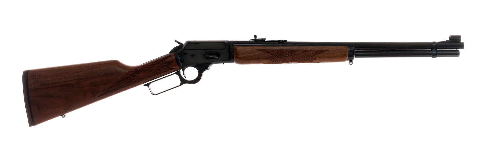 Marlin 1894S .44 Mag/Spl Lever Action Rifle: Description Marlin 1894S chambered in .44 Remington magnum and .44 Special with a ten round tubular magazine and a 20" round barrel. Blued barrel, magazine tube, frame, bolt, loading gate, hammer, tri