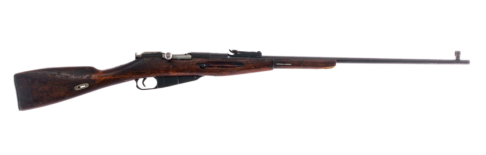 Mosin Nagant M91/30 7.62x54R Bolt Action Rifle: Description Russian Mosin Nagant Model M91/30 in 7.62x54R with a five round capacity and a 29" barrel. Izhevsk Arsenal marked. Import marked on the side of receiver by C.A.I. GEORGIA VT. Metal butt pl