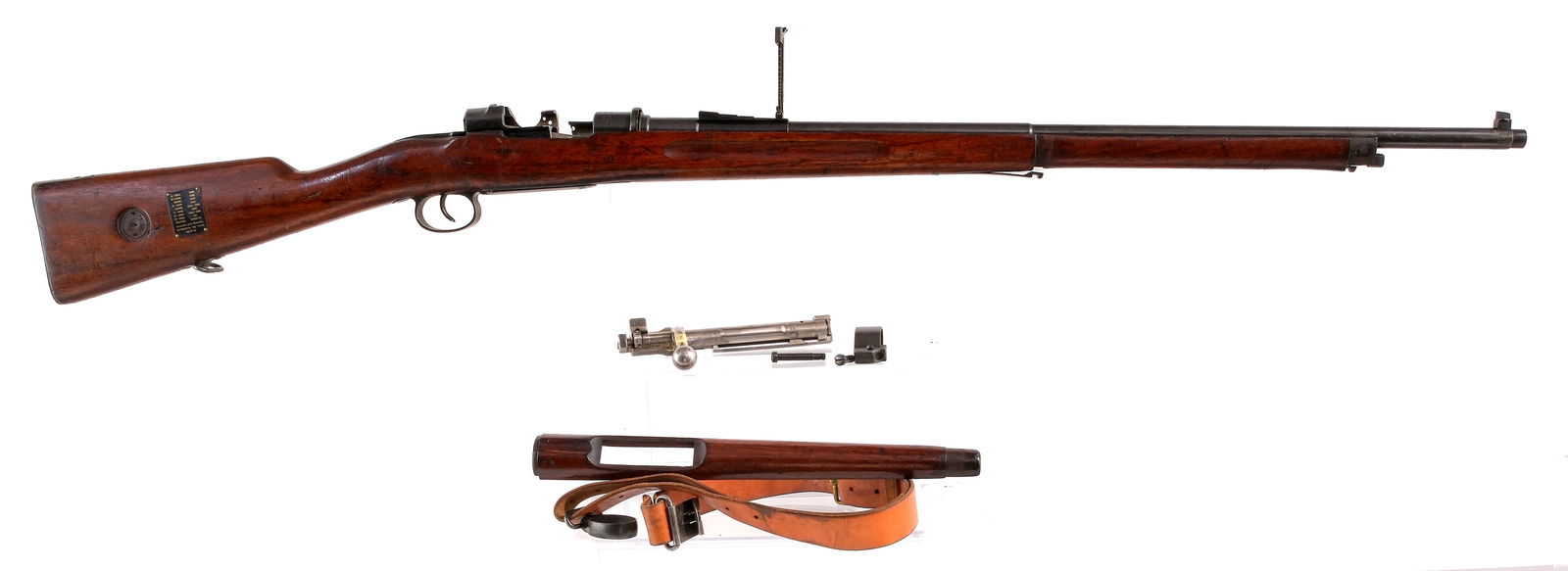 Gustafs 1896 Mauser 6.5x55 Bolt Rifle: Description Carl Gustafs Stads Model 1896 "Swedish Mauser" (De-Milled Parts Rifle) in 6.5x55mm with a five round capacity and a 29.1" barrel. Metal butt plate. Smooth wood stock with sighting plate. B