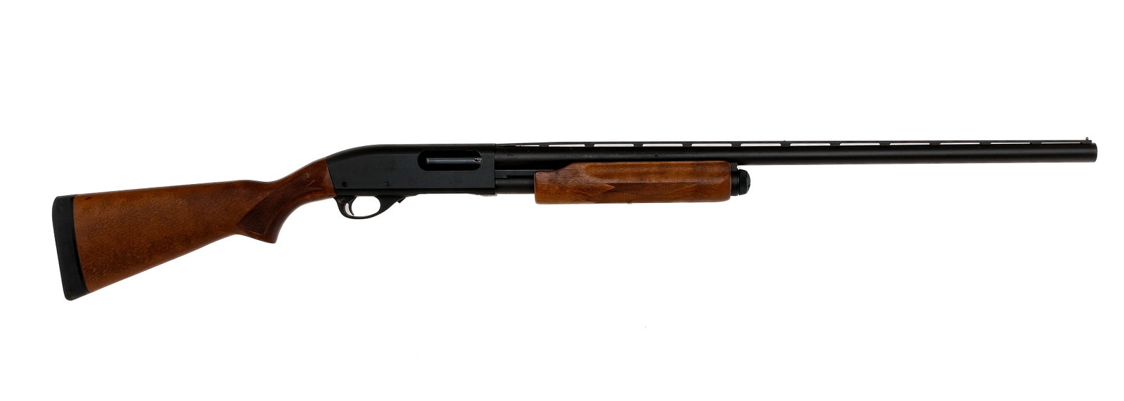 Remington 870 Express Magnum 12Ga Pump Shotgun: Description Remington Model 870 Express Magnum in 12 gauge 2 3/4"-3" with a four round capacity and a 28" MOD removable choke top rib vented barrel. Rubber butt pad. Checkered wood stock and front for