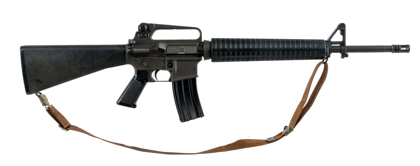 Preban Eagle Arms EA-15 5.56x45mm Semi Auto Rifle: Description Preban (Pre 94) Eagle Arms EA-15 chambered in 5.56x45mm NATO with one, thirty round removable Elander magazine and a 20" barrel with fixed A2 flash hider. A2 front gas block with adjustabl