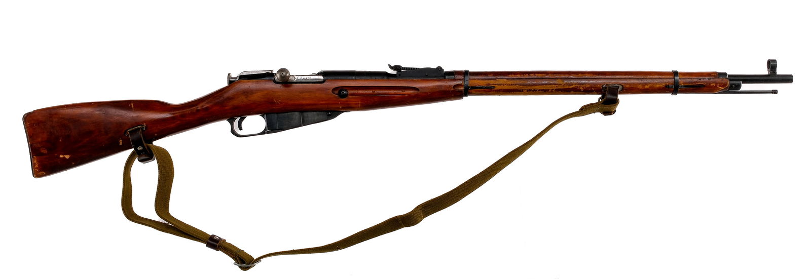 Russian Izhevsk Mosin M91/30 7.62x54r Rifle: Description Izhevsk Mosin Nagant M91/30 chambered in 7.62x54r with a five round internal magazine and a 28 3/4" barrel. Manufactured in Russia and imported by PW ARMS, marked on the left side of the r