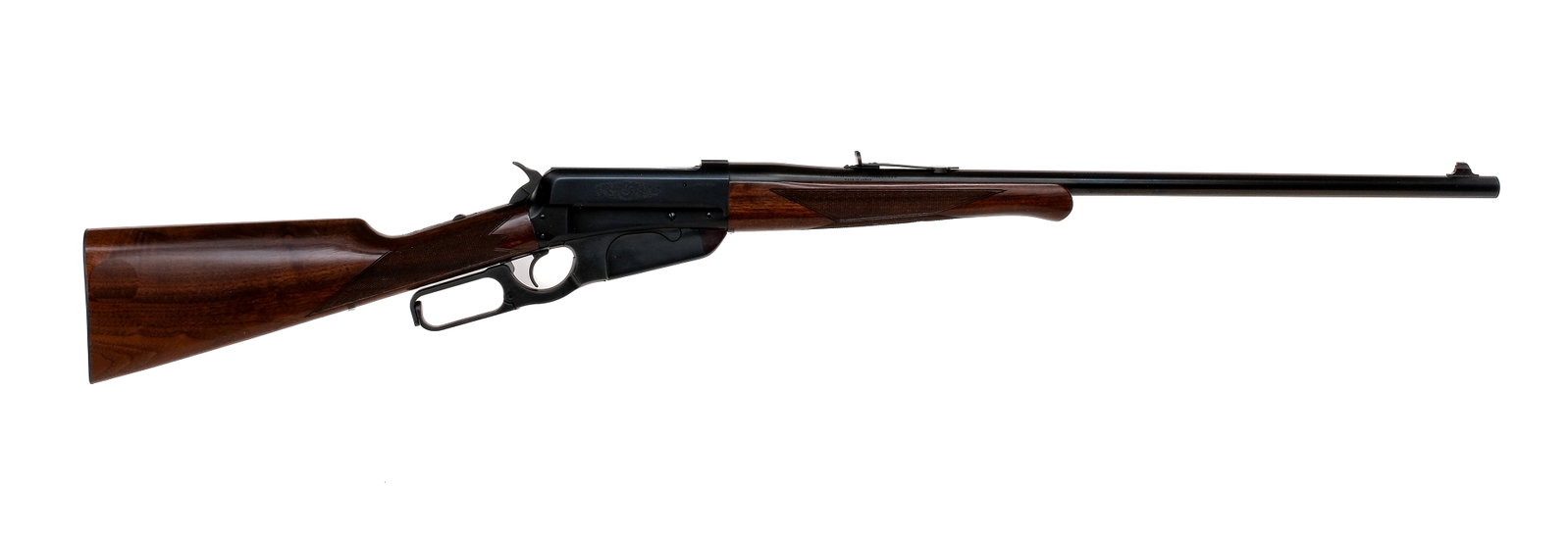 Winchester 1895 .30-06 Lever Action Rifle: Description Winchester 1895 chambered in .30-06 Springfield with a four round integral magazine capacity and a 24" special steel barrel. Blued barrel, engraved receiver, bolt, magazine, hammer, trigge