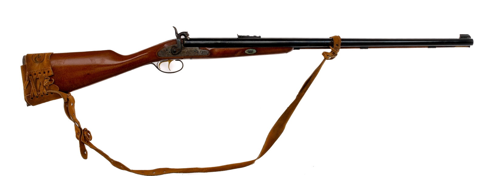 CVA Express .50 SxS BP Hammer Rifle: Description Connecticut Valley Arms Express in .50 caliber with a two round capacity and a 28" side by side barrel. Rubber butt pad. Smooth wood stock. Case colored trigger guard, lock plates and hamm