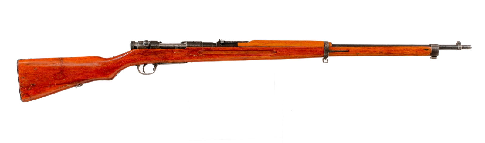 Japanese / Chinese Arisaka 8mm Mauser Bolt Rifle: Description Japanese Kokura Arsenal Type 38 Series 20 (Chinese Modified) in 7.92x57mm (8mm Mauser) with a five round capacity and a 31.5" barrel. Import marked on the muzzle: OYSTER BAY IND OYSTER BAY