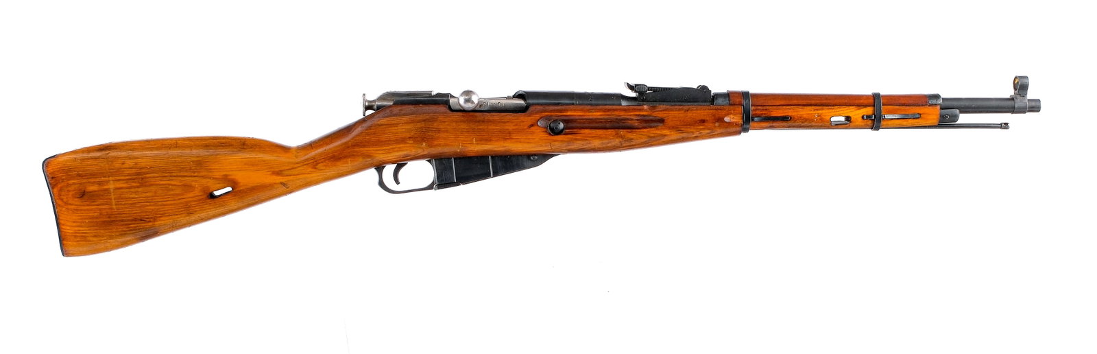 Izhevsk M91/59 Mosin Nagant 7.62x54r Rifle: Description Russian Izhevsk M91/59 Mosin Nagant chambered in 7.62x54r with a five round internal magazine and a 20 1/4". Manufactured in 1943 and imported by Century Arms C.A.I., marked on the barrel.