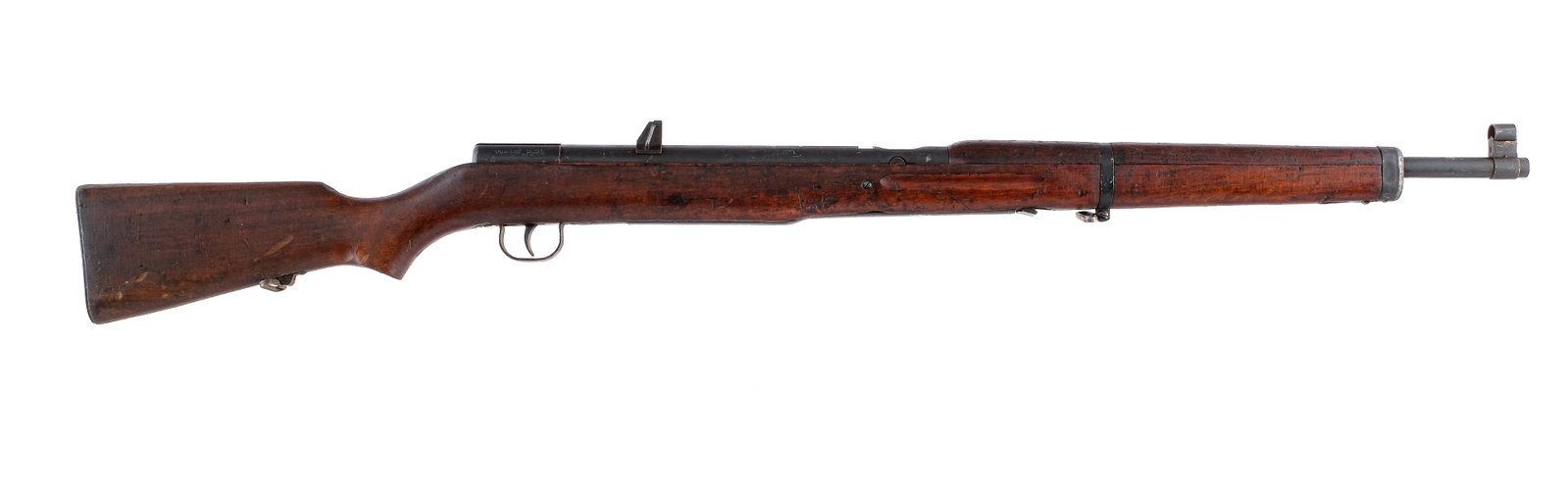 Anschutz Egyptian Hakim .22 Cal Air Rifle: Description German Anschutz Egyptian Hakim Training Air Rifle in .22 caliber pellet with a 20" barrel. Made in Germany for Egypt as a training rifle. Metal butt plate. Smooth wood stock and front fore