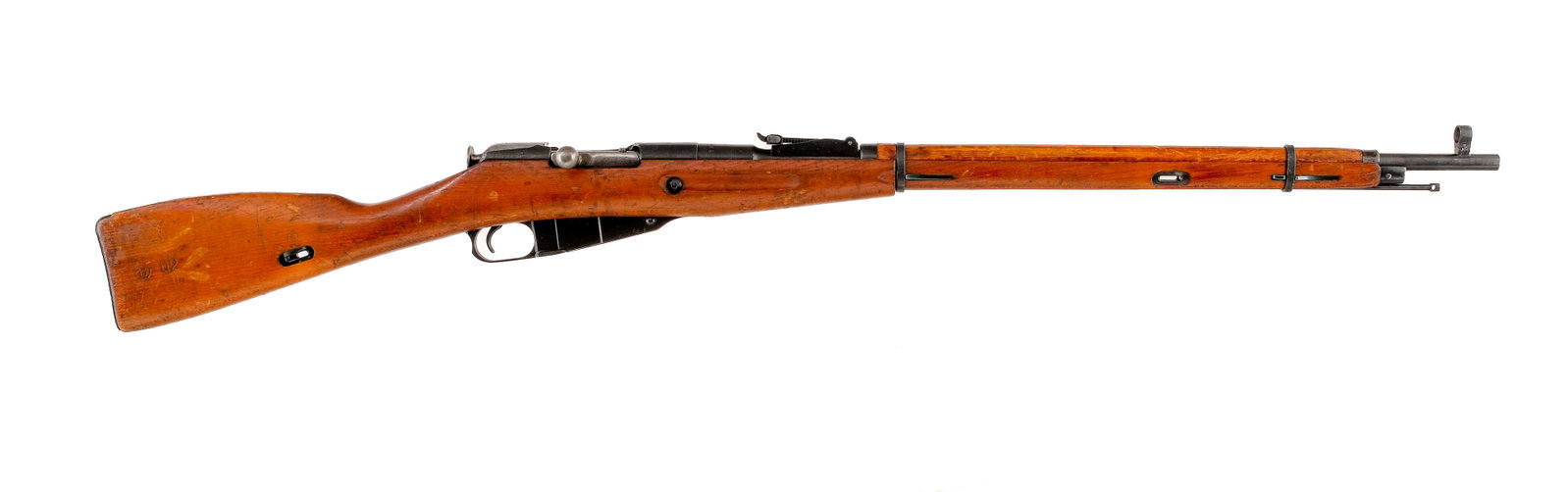 Izhevsk Mosin Nagant M91/30 7.62x54mmR Bolt Action: Description Russian Izhevsk M91/30 Mosin Nagant chambered in 7.62x54r with a five round internal magazine and a 28 3/4" barrel. Manufactured in 1943 and imported by Century Arms C.A.I., marked on the 