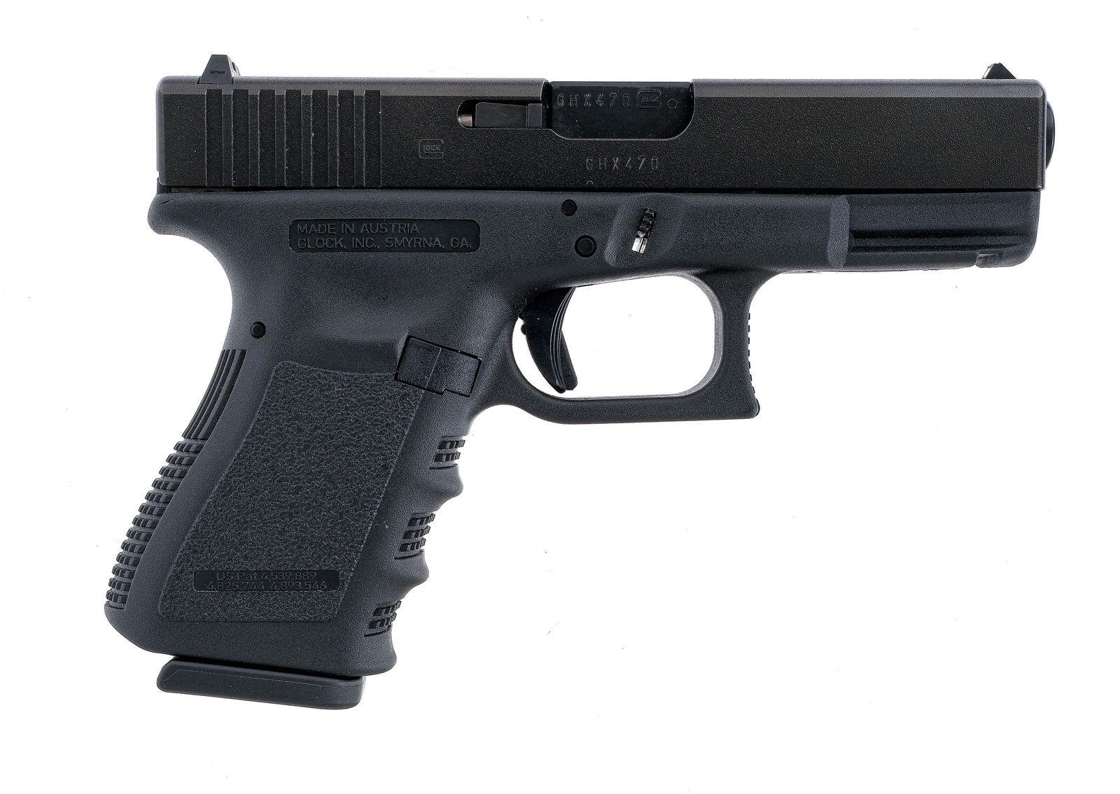 Glock 23 Gen 3 .40 S&W Semi Auto Pistol: Description Third Generation Glock 23 chambered in .40 Smith & Wesson with one, thirteen round removable magazine and a 4.02" barrel. Textured polymer compact frame with finger grooves and under barre