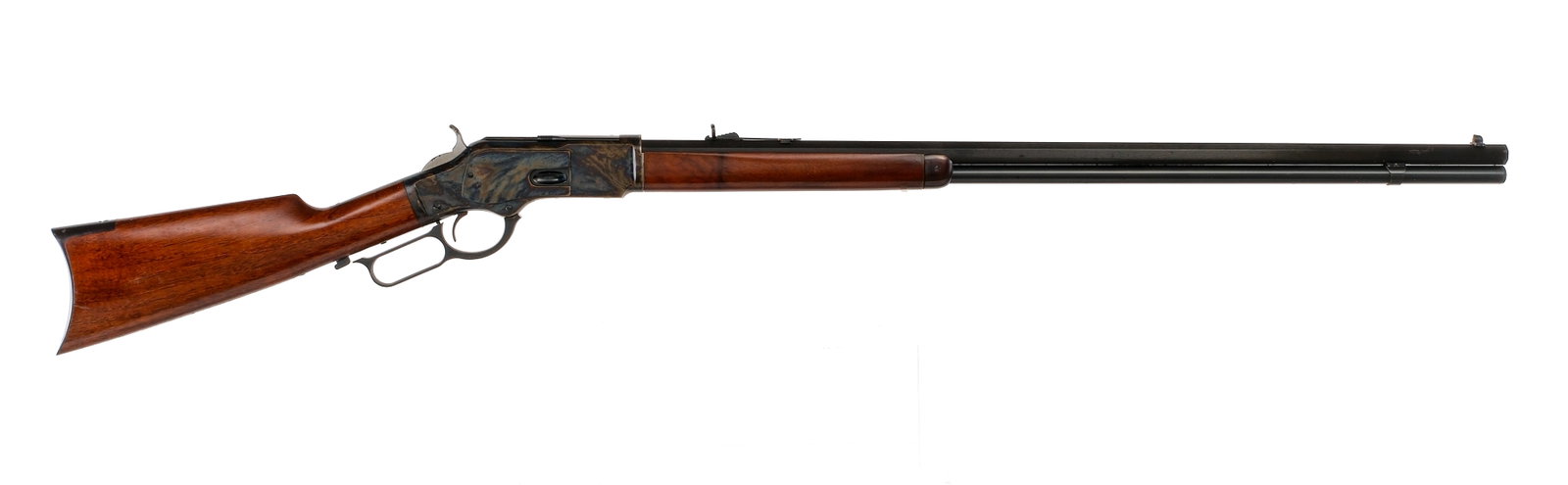 Uberti 1873 .44-40 Winchester Lever Action Rifle: Description Uberti 1873 chambered in .44-40 Winchester with a fourteen round tubular magazine and a 30" octagonal barrel. Manufactured in Italy by Uberti and imported by Uberti USA, marked on the top 