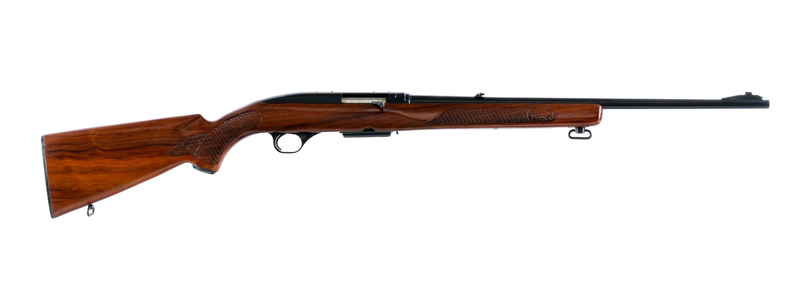 1965 Winchester 100 .284 Win Semi Auto Rifle: Description Winchester model 100 chambered in .284 Winchester with one, four round removable magazine and a 22" barrel Manufactured in 1965 with serial number 135190. Blued barrel, drilled and tapped 