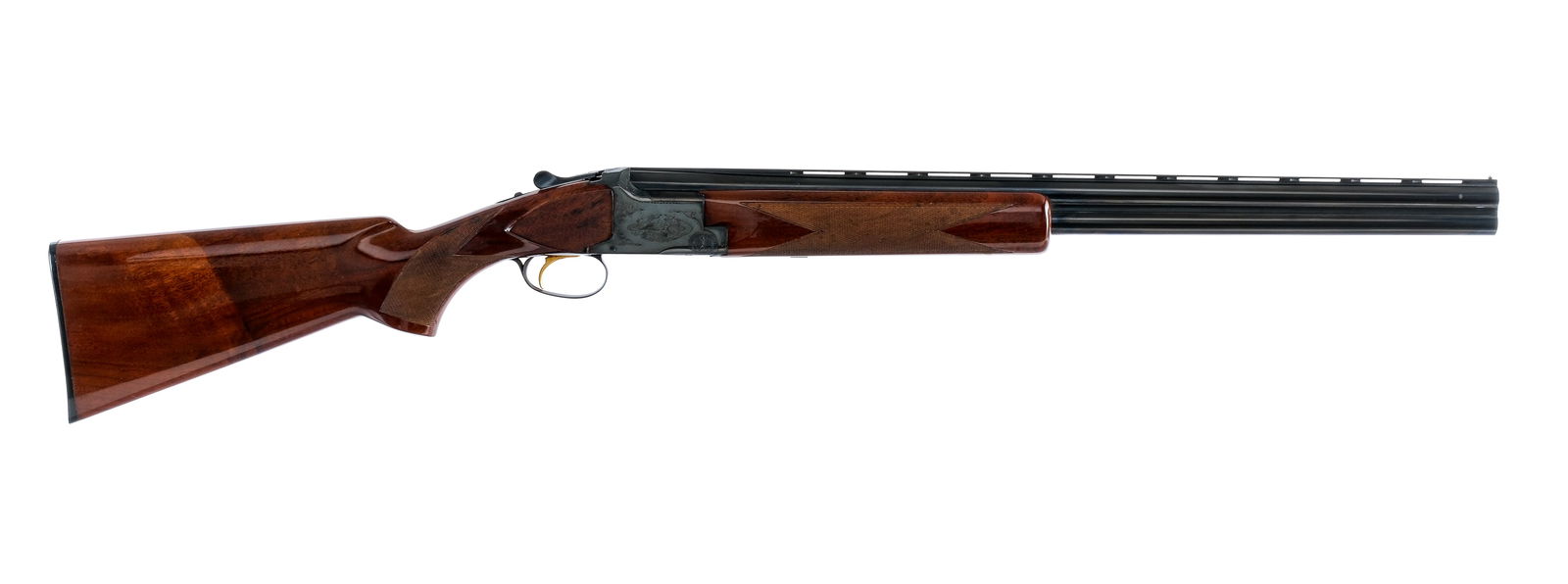 Browning Lightning 12Ga O/U Shotgun: Description Browning Lightning (Salt Wood Shotgun) in 12 gauge 2 3/4" with a two round capacity and a 26.5" over under top rib vented barrel. Top barrel is MOD and bottom is a IMP MOD fixed choke. Bla