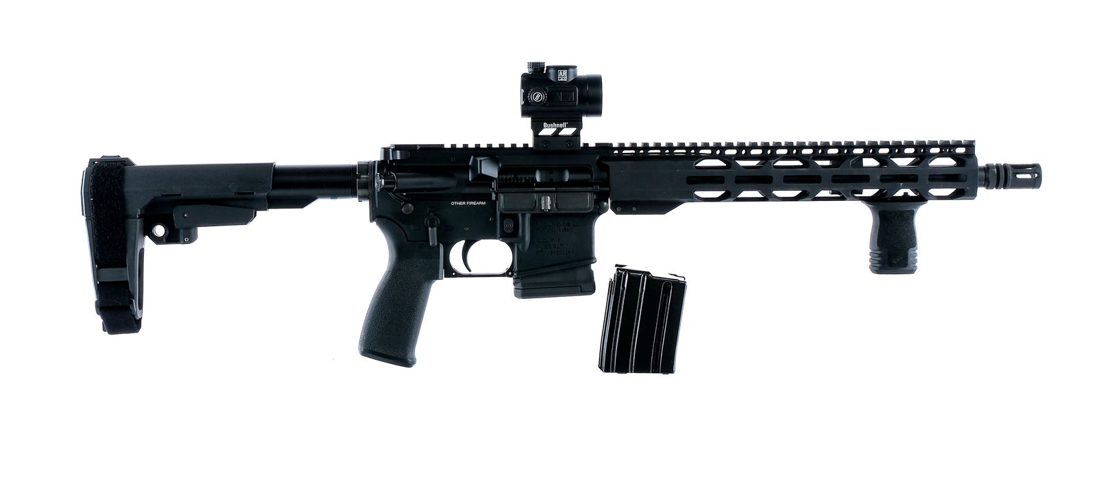 Radical Firearms RF-15 5.56 Other Firearm: Description Radical Firearms RF-15 chambered in 5.56x45mm NATO with two, ten round removable magazines and a 13.5" barrel with a A2 style birdcage flash hider. 12" MLOK aluminum handguard with mounted