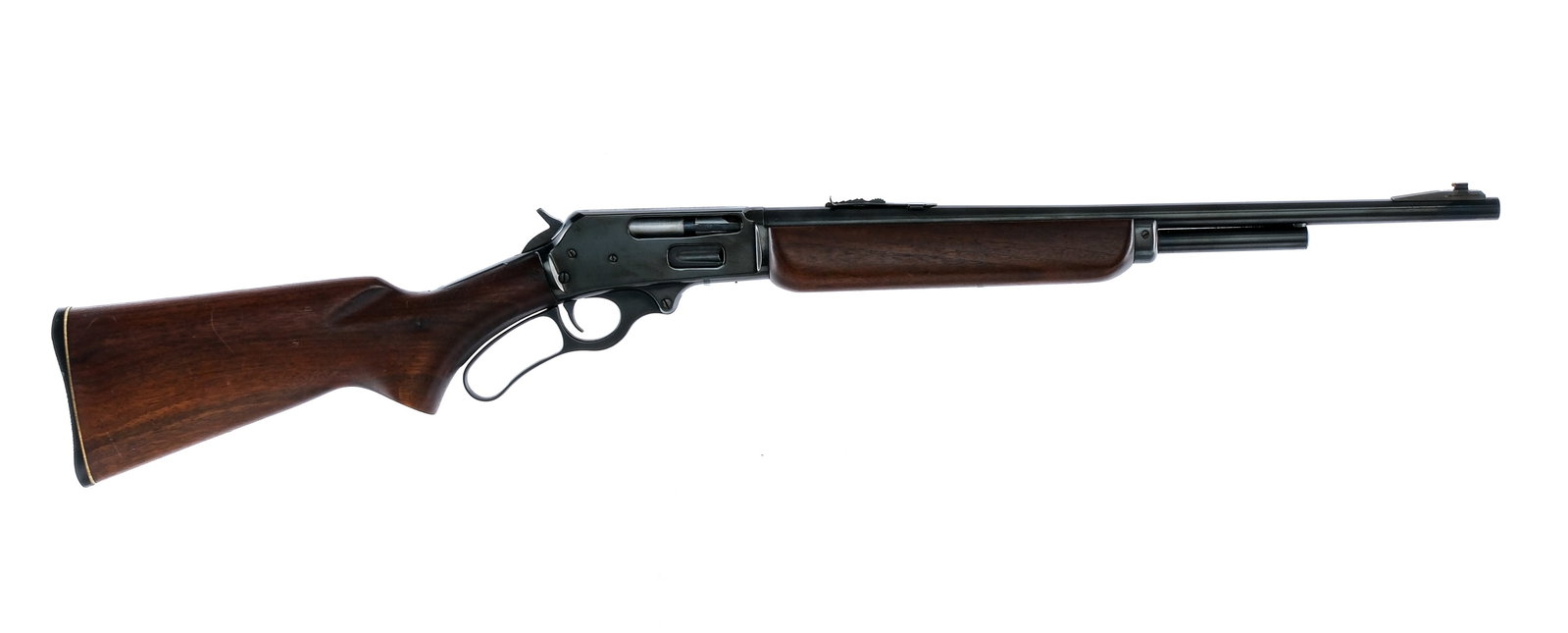 Marlin 336 R.C. .35 Rem Lever Action Rifle: Description Marlin Model 336 R.C. in .35 Remington with a six round capacity and a 20" barrel. Made in New Haven Connecticut. Checkered black composite butt plate. Smooth wood stock and front forend. 