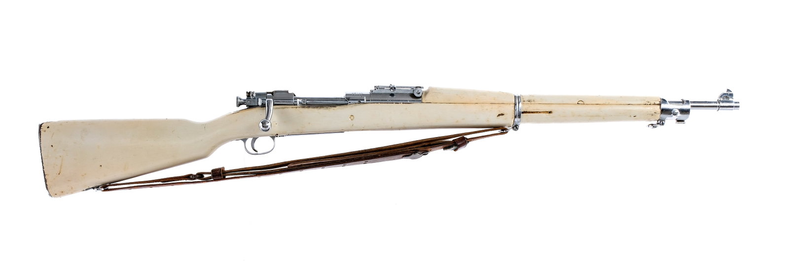 Rock Island Armory 1903 .30-06 Sprg Bolt Rifle: Description Rock Island Armory Model 1903 (Parade Rifle) in .30-06 Springfield with a five round capacity and a 24" barrel. Chrome finished butt plate with cleaning kit door, empty. Chrome finished tr