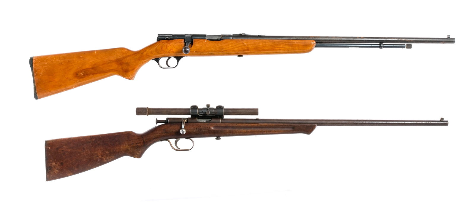 Stevens/Ranger .22 Cal C&R 2Pcs Lot Rifle: Description This lot is for two C&R eligible bolt action rifles both chambered in .22 short, long, and long rifle, and have 24" barrels. First is a Stevens 860 with a tube magazine. Blued finish with
