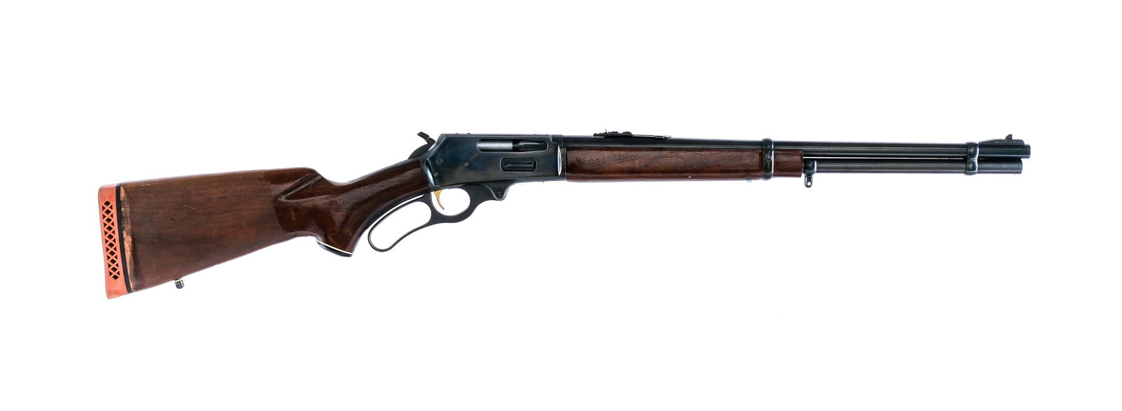 Marlin 336 RC .30-30 Win Lever Action Rifle: Description Marlin Model 336 RC ( Regular Carbine ) in .30-30 Winchester with a six round capacity and a 20" barrel. Made in New Haven Connecticut in 1964. Gun Pads rubber butt pad. Smooth wood stock