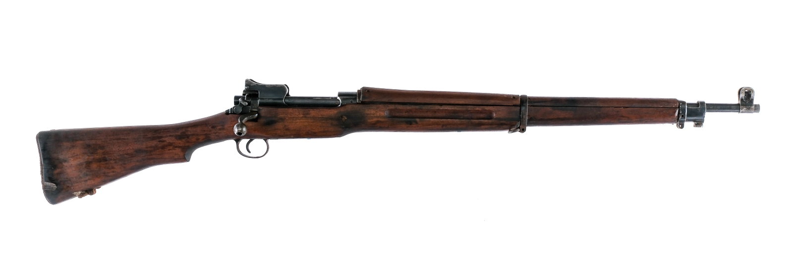 U.S. Remington 1917 Enfield .30-06 Rifle: Description U.S. Remington M1917 Enfield chambered in .30-06 with a six round internal magazine and a 26" barrel. The barrel is dated to 1918 and marked R over Flaming Bomb proof "3-18". Imported by C