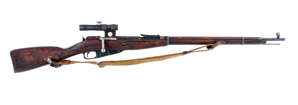 Izhevsk Mosin Nagant M91/30 "Sniper" 7.62x54r: Description Finnish Captured Izhevsk manufactured Mosin Nagant M91/30 configured into a sniper and chambered in 7.62x54r with five round internal magazine and a 29" barrel. Manufactured in 1937 in Rus