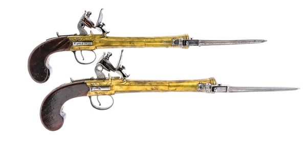 Brass Cannon Barrel Blunderbuss Flintlock Pistols