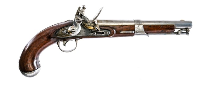 Simeon North Model 1819 .54 Flintlock Pistol