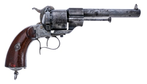 French Invone Lefaucheux 1854 12mm Revolver