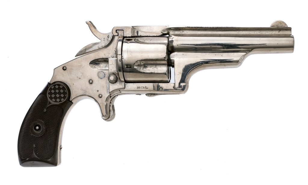 Merwin & Hubert Pocket 3rd Model .38 M&H Revolver: Description Merwin & Hubert Co Pocket 3rd Model in .38 Merwin & Hubert with a five round capacity and a 3.5" barrel. Made in Norwich Connecticut by Hopkins & Allen for the New York Marketer Merwin & H