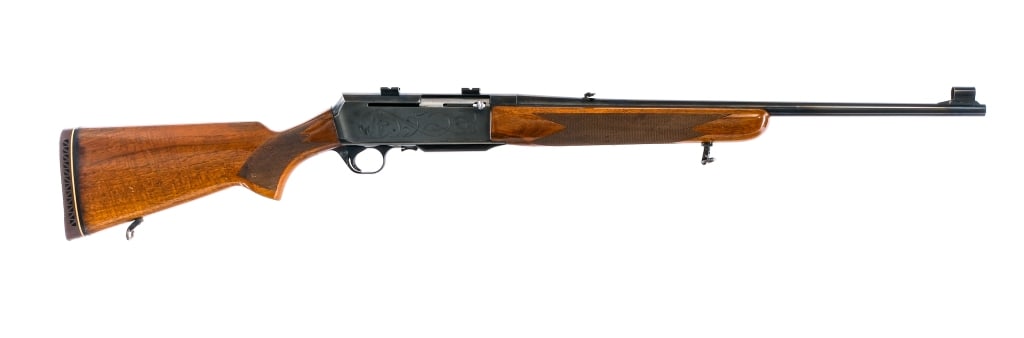Browning BAR .30-06 Semi Auto Rifle: Description Browning BAR chambered in .30-06 Springfield with a four round magazine capacity and a 22" barrel. Manufactured in 1969 with serial number 64143M9. Blued barrel, receiver, and trigger. Unf