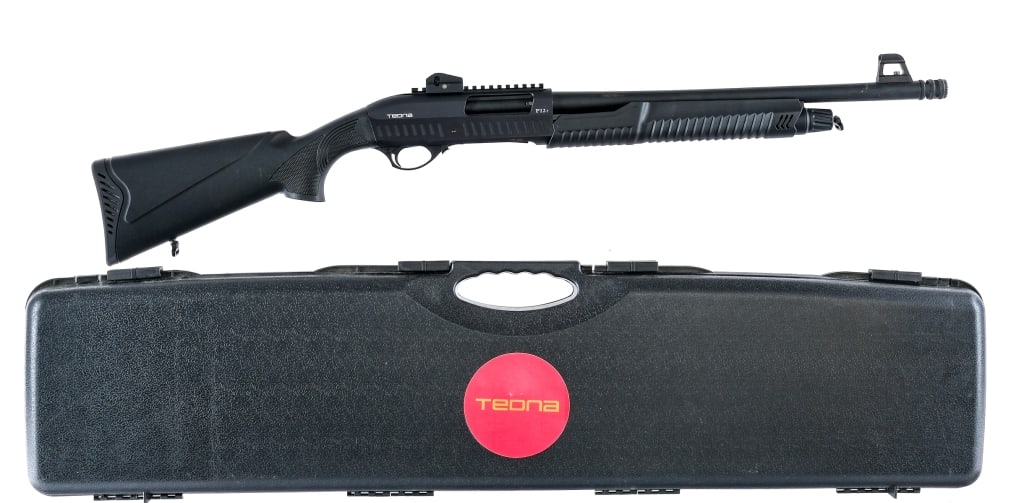 Zenith Tedna P12T 12 Ga Pump Action Shotgun: Description Tedna P12T chambered in 12 gauge for 3" shells with a tubular magazine and a 18.5" barrel with a muzzle device. The bore has a fixed cylinder choke. Manufactured in Turkey and imported by 