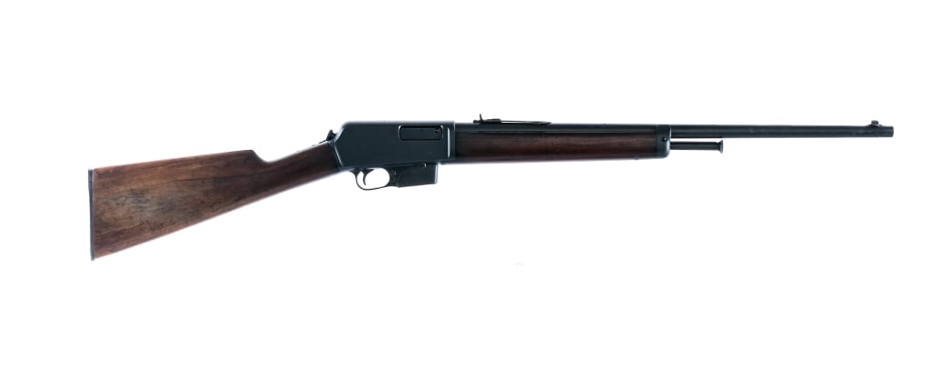 Winchester 1905 SL Take Down .32 SL Semi Rifle: Description Winchester Model 1905 Self Loading Take-Down Rifle in .32 SL with one, five round removable magazine and a 22" barrel. Made in New Haven Connecticut in 1907. Checkered black composite butt