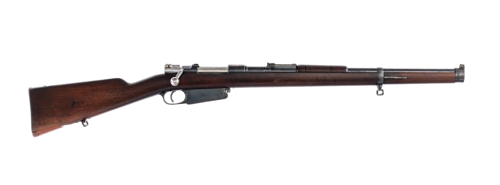 Ludwig Loewe Argentina Mauser 1891 7.65x53mm Rifle: Description German Ludwig Loewe & Co Argentina Contract Mauser Model 1891 (Sporterized) in 7.65x53mm with a five round capacity and a 22" barrel. Importer cut down to resemble the 1891 Calvary Carbine