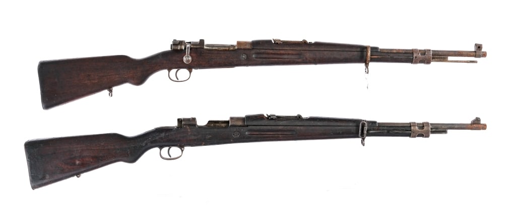 FN Contract Mauser7.65x53mm 2Pcs Lot Bolt Rifle: Description FN Contract Mauser lot with two pieces. Both pieces import marked on the muzzle end of barrel by C.A.I. ST. ALB. VT. FN Model of 1935 Peruvian Contract Mauser in 7.65x53mm with a five roun