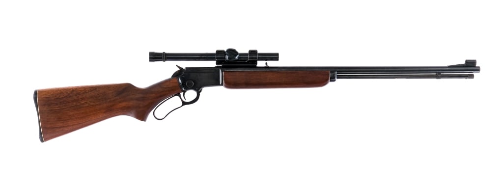 Marlin 39A .22 Lever Action Take-Down Rifle: Description Marlin Model 39-A Take-Down in .22 Short, Long or Long Rifle with a varied capacity and a 24" barrel. Checkered composite butt plate. Smooth wood stock and front forend. Blued hand lever, 