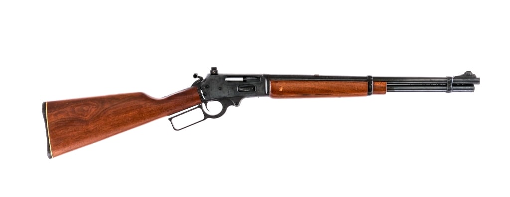 Marlin 336 TS Carbine .30-30 Win Lever Rifle: Description Marlin Model 336 TS Carbine in 30-30 Winchester with a five round capacity and a 18.5" barrel. Checkered composite butt plate. Smooth wood stock and front forend. Blued hand lever, trigger