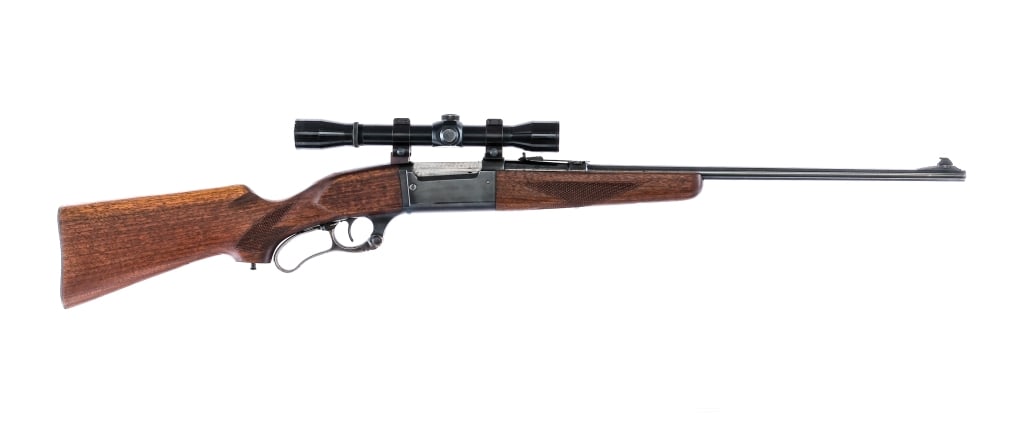 Savage 99F Featherweight .308 Win Lever Rifle: Description Savage 99-F in .308 Winchester with a five round internal rotary magazine and a 22" barrel. Manufactured in Chicopee Falls Massachusetts in 1958. Serrated metal butt plate. Checkered wood