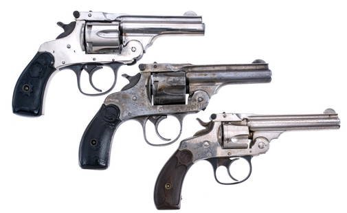 C&R Revolver .32 Lot 3Pcs Revolvers: Description Estate lot with three .32 caliber Top Break revolvers. Forehand Arms Co "Perfection Automatic" in .32 caliber with a six round capacity and a 3.25" barrel. Checkered black composite grip p