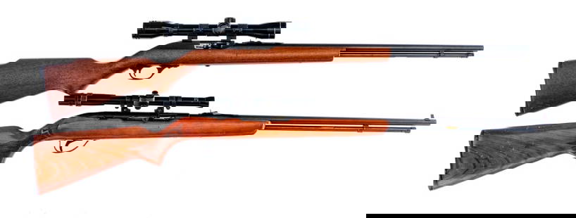 Rifles .22 2Pcs Lot Semi Auto Rifle: Description This lot is for two .22 caliber rifles. High Standard Sport King Special in .22 Long, Long Rifle and High Speed Shorts with a varied capacity and a 22" barrel. Made in Hamden Connecticut b