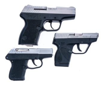 Two-Tone Pistol Lot 3 Pcs Taurus Kel-Tec Cobra
