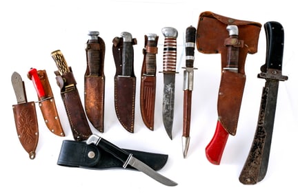 Fixed Blade Knife 11 Pcs Lot Blades