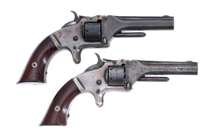 S&W #1 2nd Issue .22 RF Short 2 Pcs Lot Revolver
